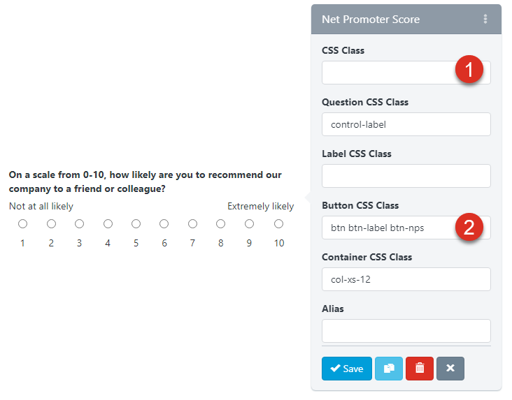  Checklists - Checklist Builder - Net Promoter Score (NPS) with Radio Buttons