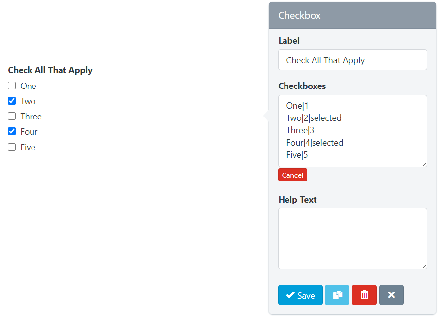  Checklists - Checklist Builder - Checkbox Component with Bulk Editor