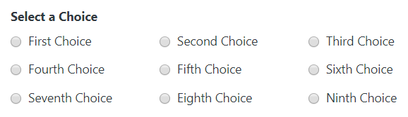  Checklists - Checklist - Builder - Radios - Multiple Columns