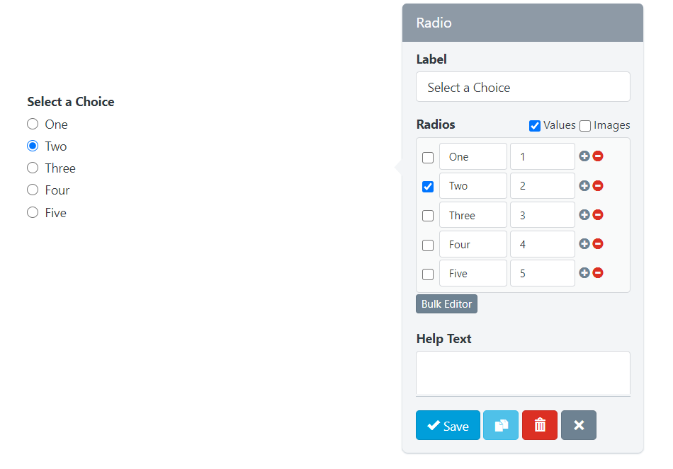  Checklists - Checklist Builder - Radios