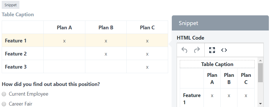  Checklists - Checklist Builder - Snippet - Table