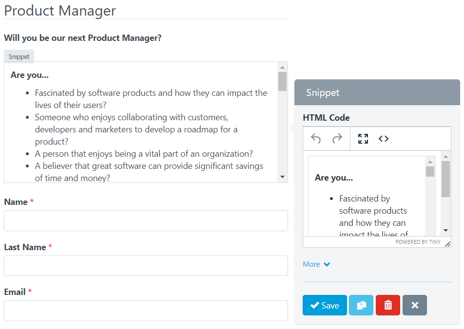  Checklists - Checklist Builder - Snippet