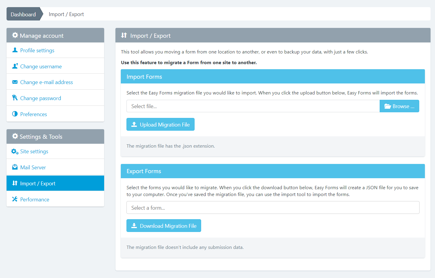  checklists: Import / Export Tool