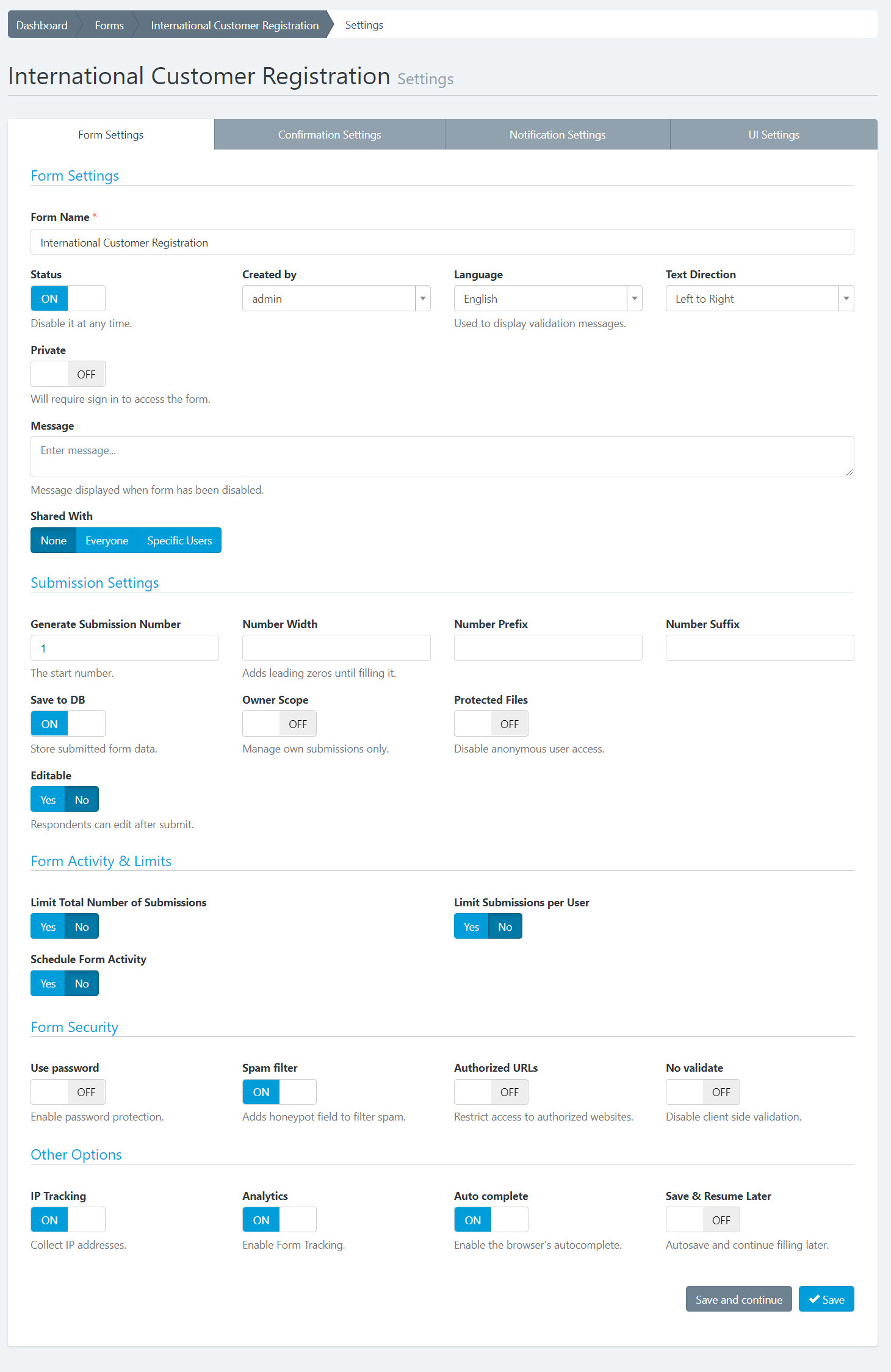 TicTag - Checklist Settings
