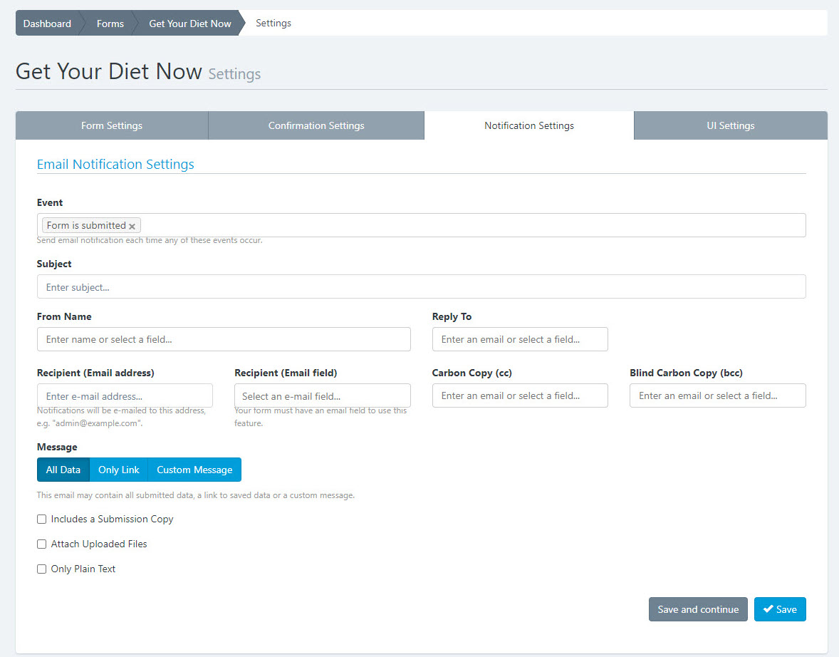 TicTag - Notification Settings