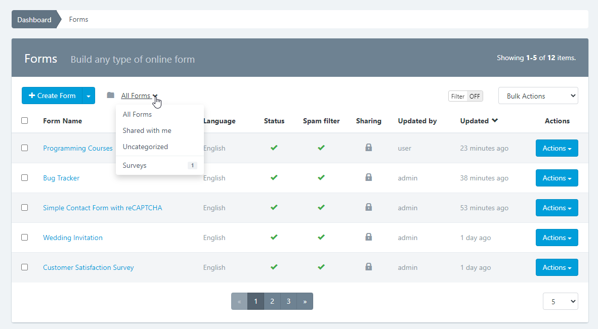 Easy checklists - Folder Management